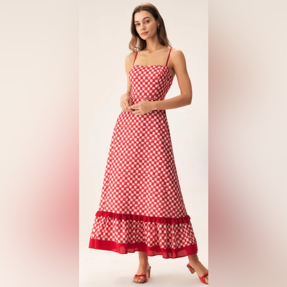 Red and White Checkered Dress